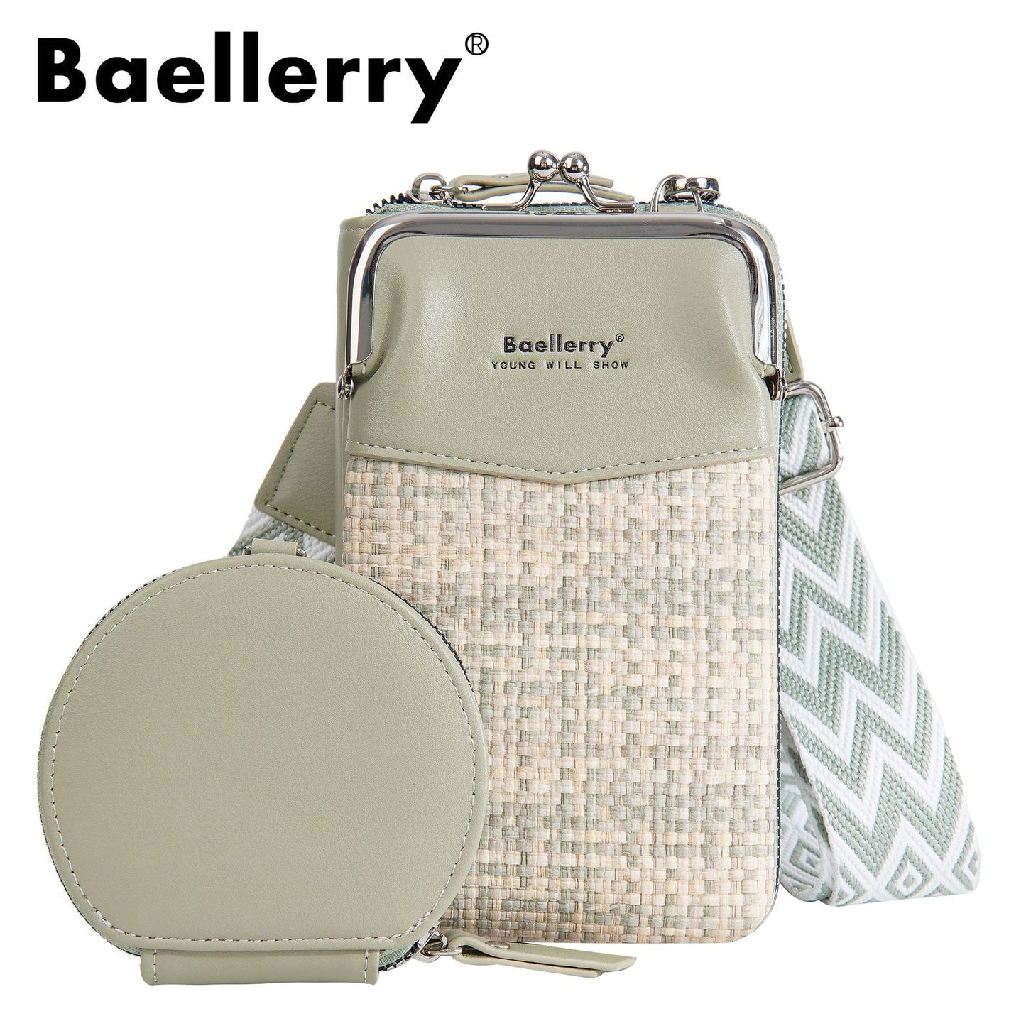 🎁【Купете 1, вземете 1 безплатно】👛Нова чанта за телефон, портфейл и чанта за през рамо от Baellerry в контрастен цвят