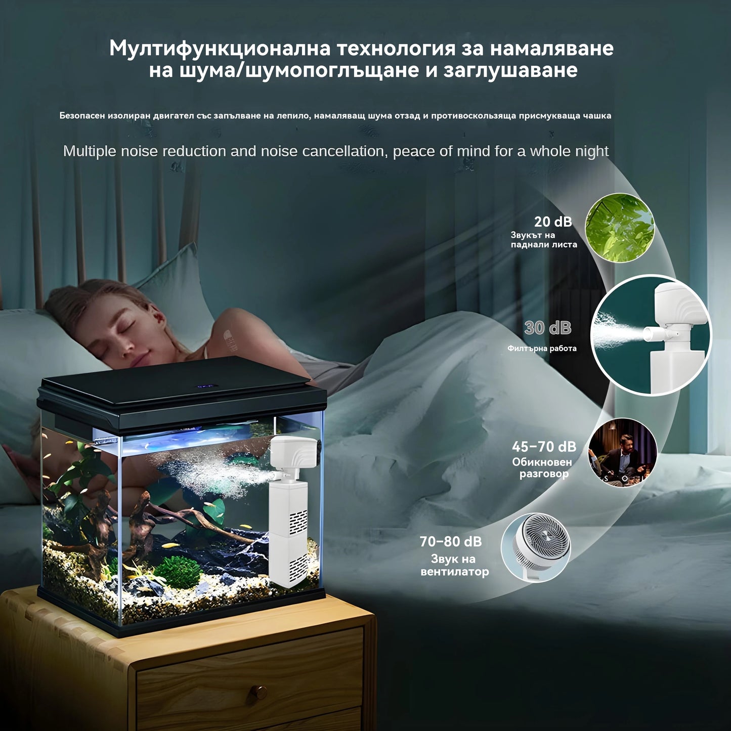 【15W】💦Тих електрически филтър за аквариум🐟