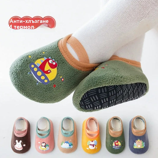👶【1 комплект от 5 чифта】🧦Топли детски чорапи без хлъзгане