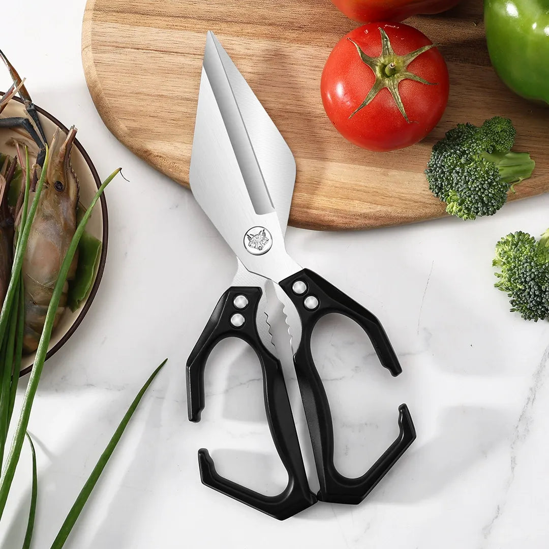 🔥🍗✂️Многофункционални кухненски ножици за тежки условия на работа💯Рязане на месо и кости