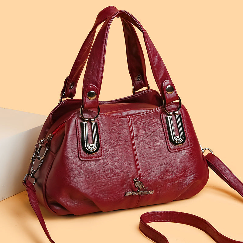 ✨️【Гореща разпродажба】👜👜Нов модел, ретро и просторна многослойна чанта за през рамо, модерна и многофункционална