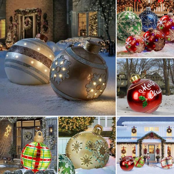 🎅🎄Коледна надуваема PVC топка на открито🎅