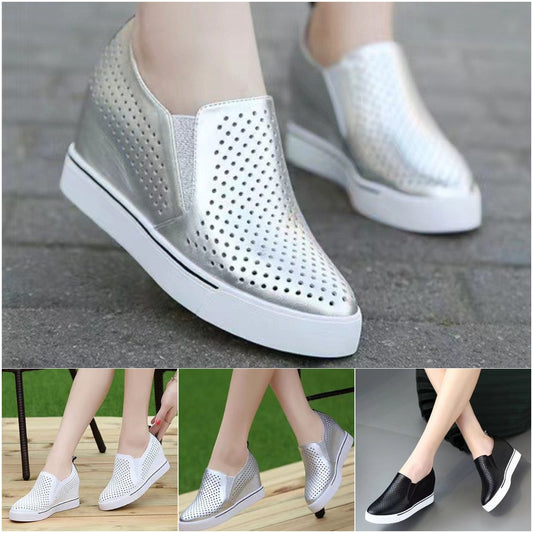 🔥【34-41】Lato 2025 damskie buty na co dzień z miękkiej skóry z grubą podeszwą