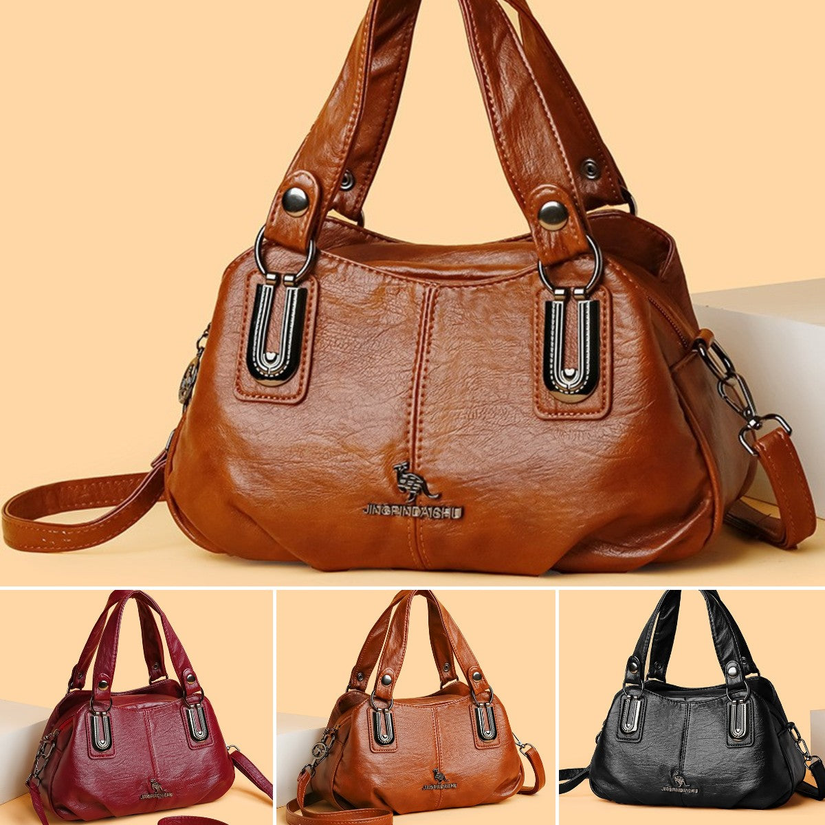 ✨️【Гореща разпродажба】👜👜Нов модел, ретро и просторна многослойна чанта за през рамо, модерна и многофункционална