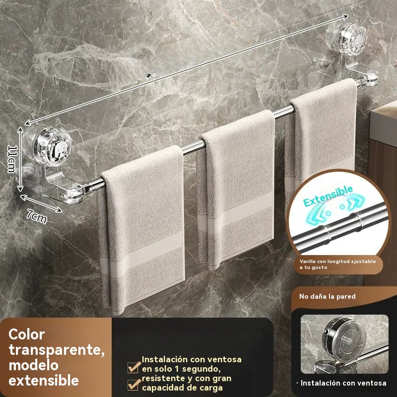 🎁【Купете 1, вземете 1 безплатно】✨🚿Лек дизайн без пробиване — Прибираща се поставка за кърпи с вендуза