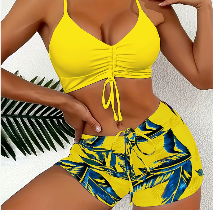 🏊👙【Купи 1, вземи 1】🌴 Елегантен бански с щампа в големи размери