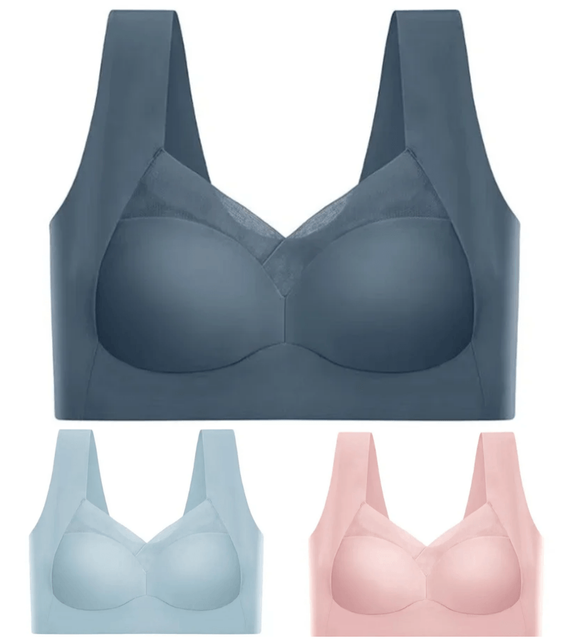 💥【Опаковка от 3】【L-6XL】Висококачествен push-up сутиен, безшевен, модерен и секси, предотвратява увисването
