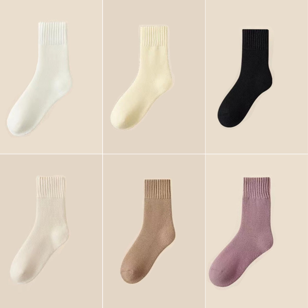 🔥【Купете 3, вземете 3 безплатно】🧦Дебели и топли вълнени чорапи за зимата, супер дебели и топли, еластични, размер 35-42