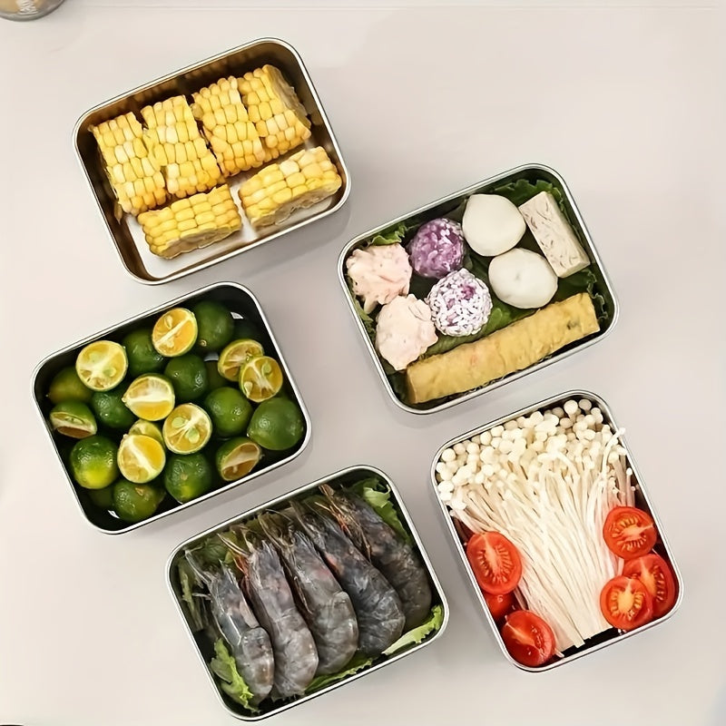 😍Кутия за съхранение на храна от неръждаема стомана, запечатана с антифриз, специална кутия за съхранение във фризер, материал за хранителни цели, с капак за запазване на свежестта на пробите