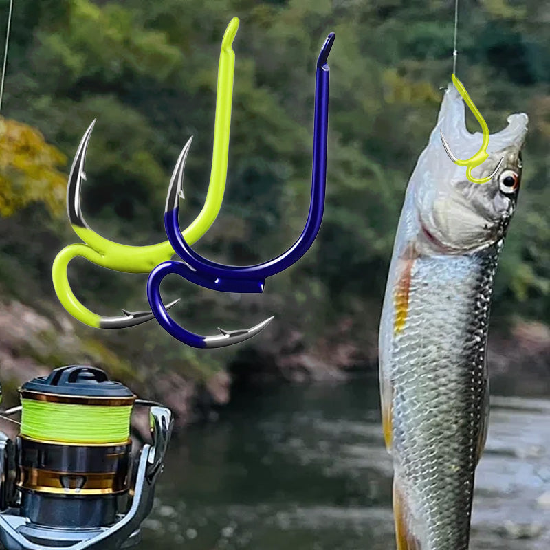🎣🐟【10/20/30】Двойно остра кука с шипове