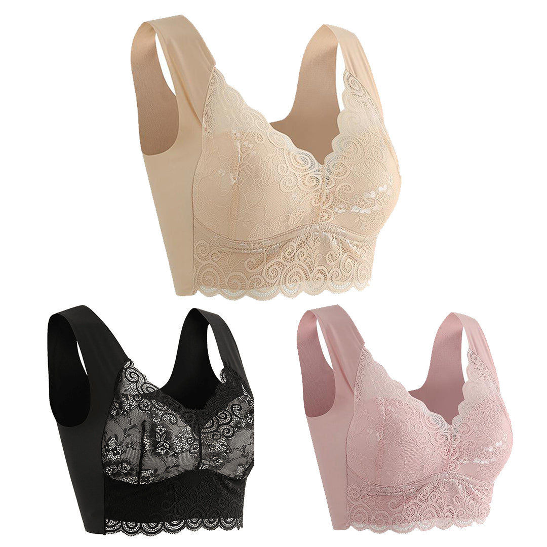 👙💖【40kg-110kg】Нов дамски удобен и дишащ сутиен (3 броя)>Подходящ за жени над 40 години (препоръчва се от лекар)