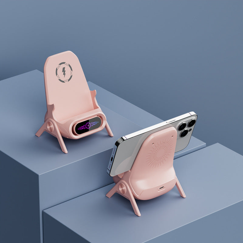 📱Креативно безжично зарядно устройство 2025, поставка за мобилен телефон, малък вертикален стол, поставка за телефон тип „мързелива“, поставка за телевизионна драма