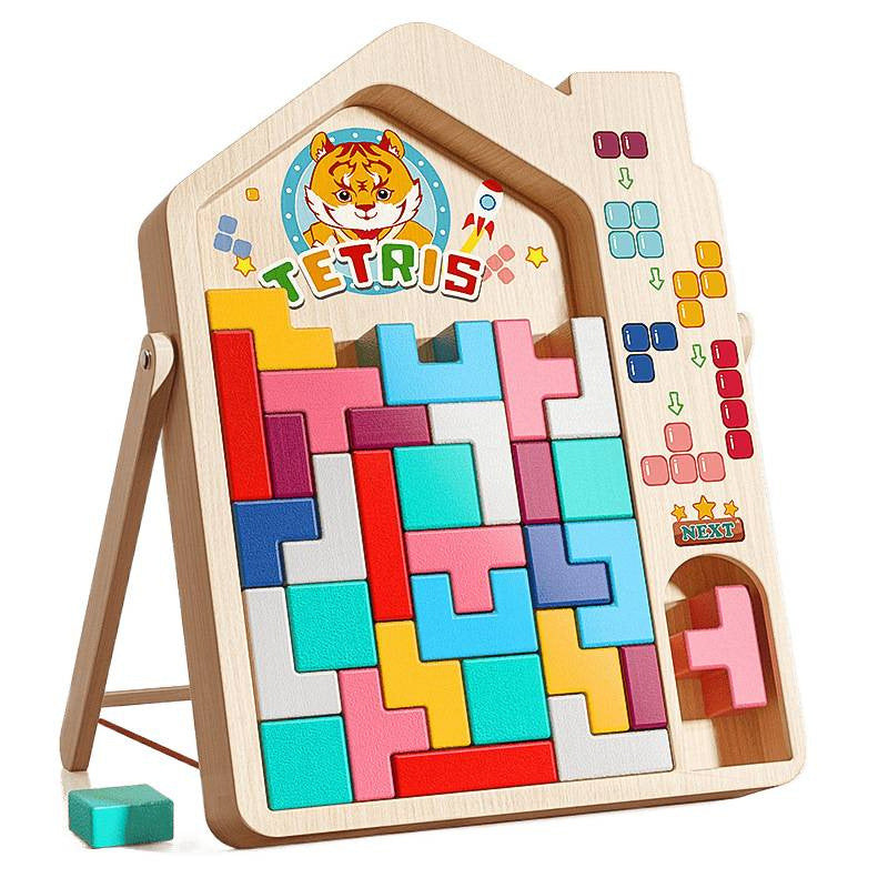 👶🌈🧩🔥Тетрис блокчета пъзел, образователни играчки за трениране на бебешкия мозък, просветлено мислене