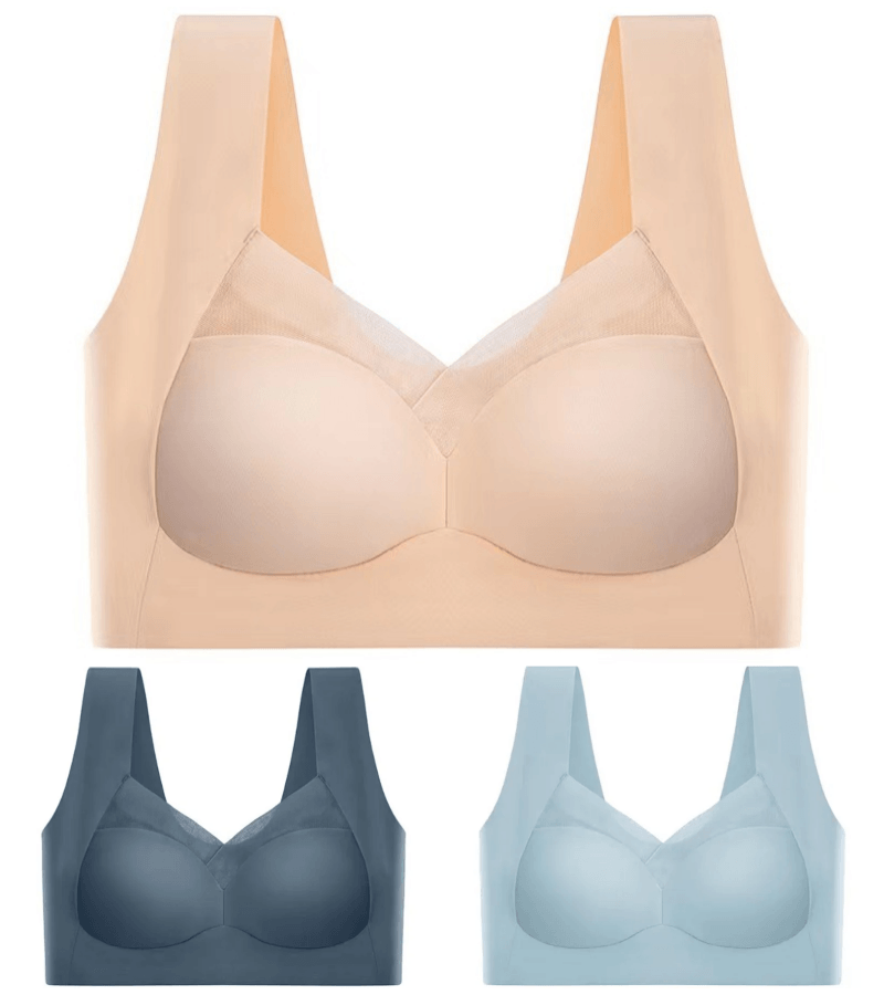 💥【Опаковка от 3】【L-6XL】Висококачествен push-up сутиен, безшевен, модерен и секси, предотвратява увисването