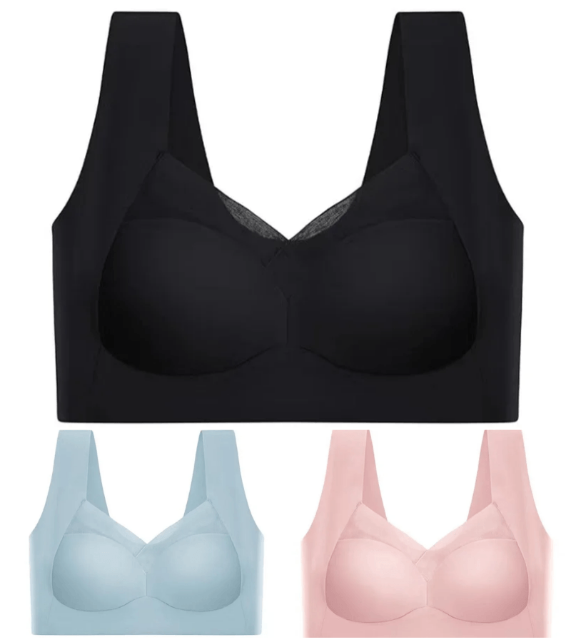 💥【Опаковка от 3】【L-6XL】Висококачествен push-up сутиен, безшевен, модерен и секси, предотвратява увисването