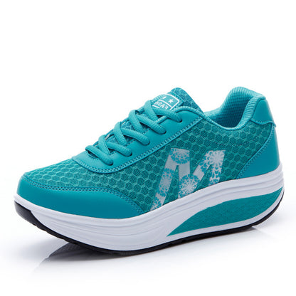 🏆✨👟【35-43】2025 Нови дамски обувки с дебела подметка и мрежеста материя, удобни, дишащи и неплъзгащи се