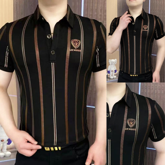 【🔥Специална оферта】👕‍♂️ Мъжка елегантна поло риза с ревер