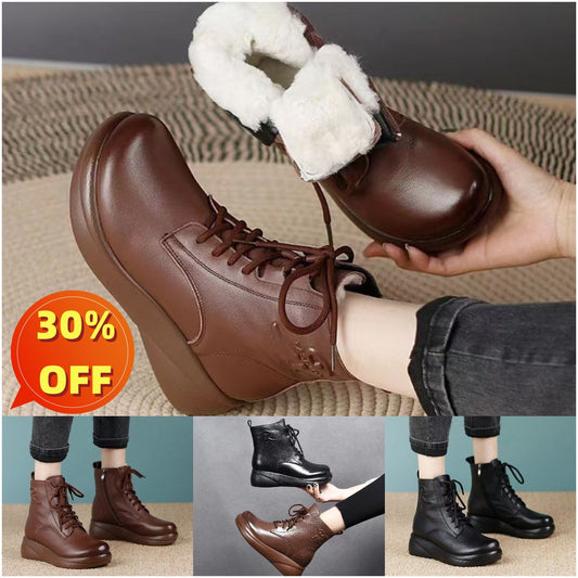 【30%OFF - Отстъпка】【35-40】Водоустойчиви и издръжливи ботуши от чиста кожа