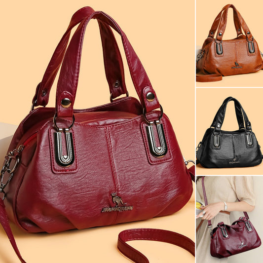 ✨️【Гореща разпродажба】👜👜Нов модел, ретро и просторна многослойна чанта за през рамо, модерна и многофункционална