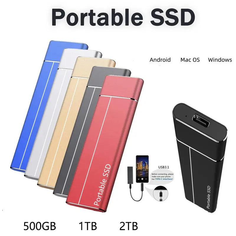 【30% OFF】Мобилен SSD твърд диск ---16T(64GB разширение)