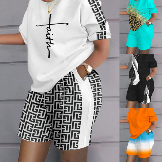 😍  Garnitur casual w stylu hip-hopowym (top + spodenki)