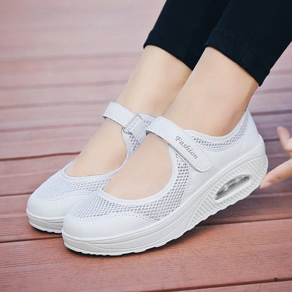 【30% OFF】Плътен цвят Mesh единична обувка