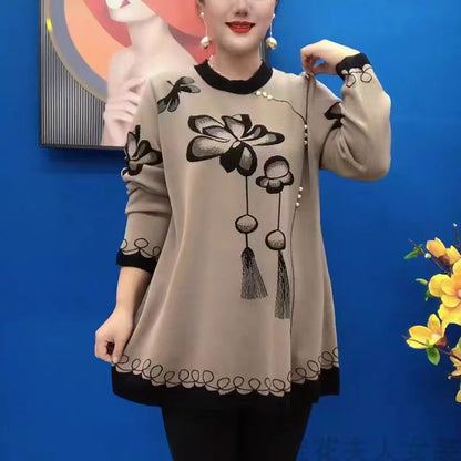 🍁🍂【M-5XL】2025 Nowe, modne, jesienno-zimowe bluzki z dzianiny