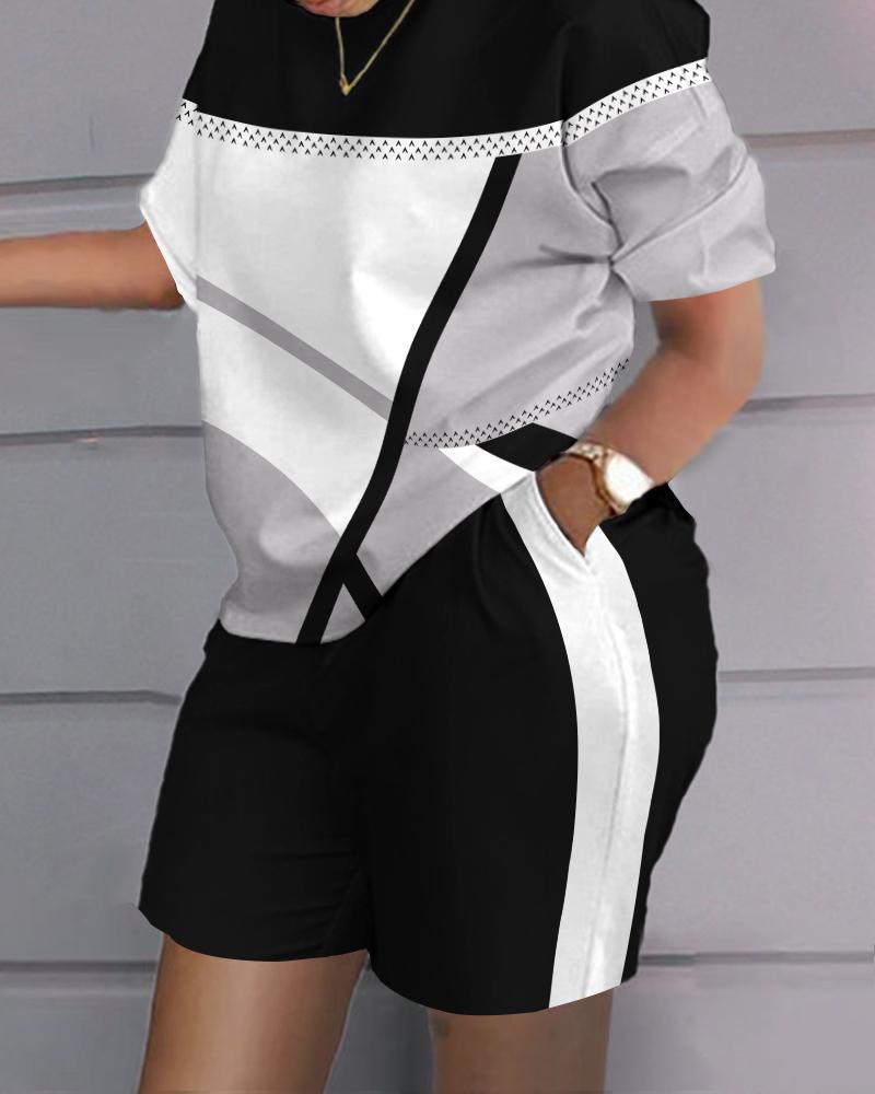 😍  Garnitur casual w stylu hip-hopowym (top + spodenki)