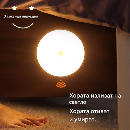 🏡💡【Купи 1, вземи 1】2 броя 42 BGN,Интелигентна LED лампа с човешки сензор, удобна и практична за презареждане