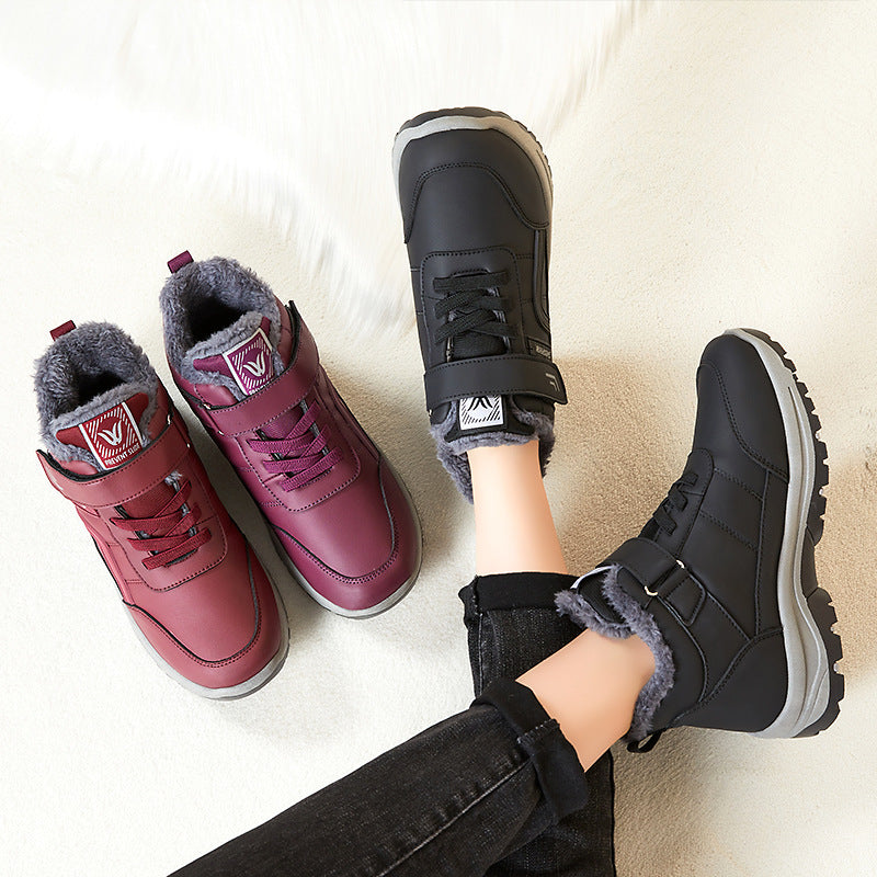 💥【36-41】Нови зимни, подплатени и подсилени дамски туристически обувки, подходящи за ходене под обувки за ходене