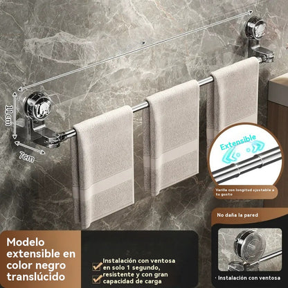 🎁【Купете 1, вземете 1 безплатно】✨🚿Лек дизайн без пробиване — Прибираща се поставка за кърпи с вендуза
