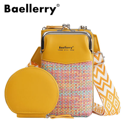 🎁【Купете 1, вземете 1 безплатно】👛Нова чанта за телефон, портфейл и чанта за през рамо от Baellerry в контрастен цвят