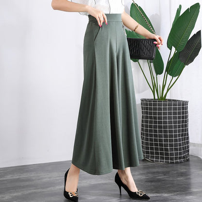 ❤️【продават се като топъл хляб】❤️【M-5XL】Нови дамски летни широки панталони от ледена коприна с дължина до глезена за 2025 г.