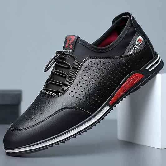 【39-44】 Letnie, oddychające buty męskie z prawdziwej skóry