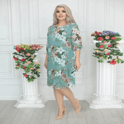【S-5XL】💥Нова шифонена рокля с щампа