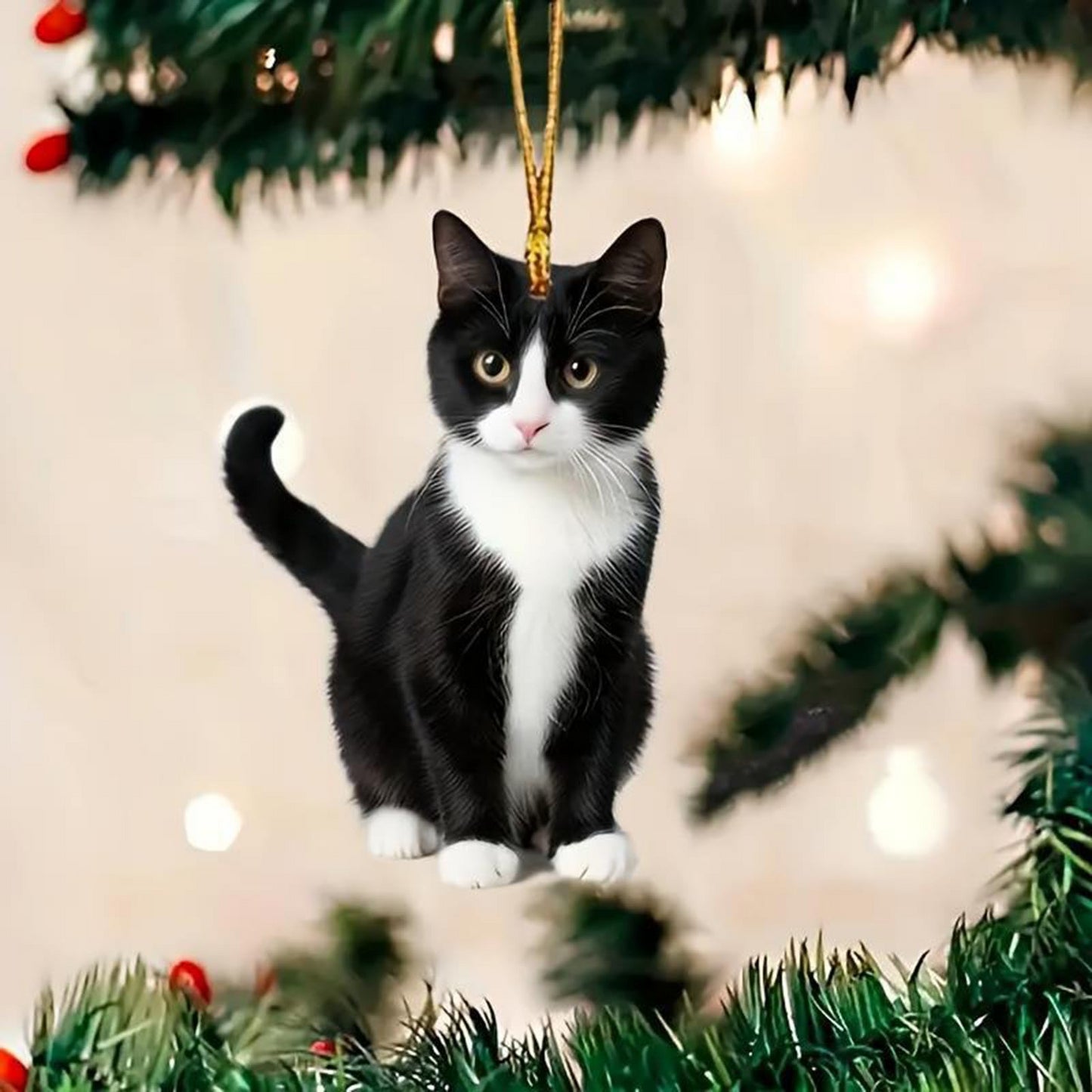 🐱[5 броя] Нов и сладък акрилен медальон с котенце, плоска декорация за огледало за обратно виждане на кола, за интериора на колата