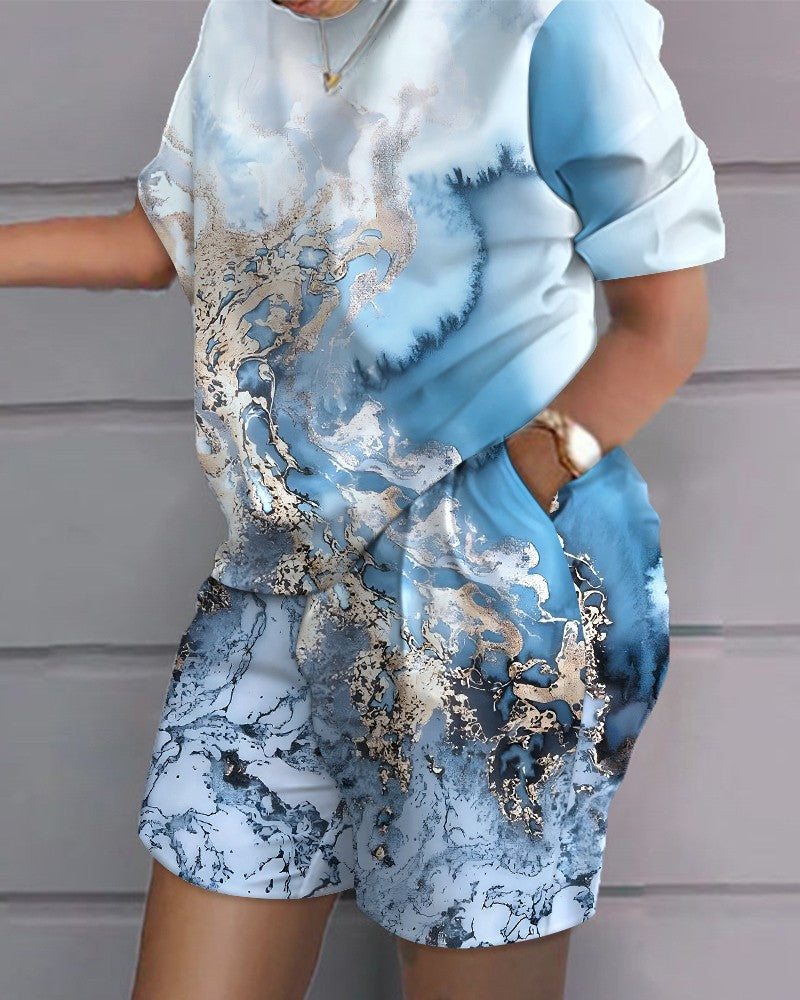 😍  Garnitur casual w stylu hip-hopowym (top + spodenki)