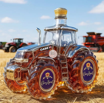 🔥【Купете 1, вземете 1 безплатно】🚜Ретро бутилка вино с селскостопански трактор,🎁🎁Креативни запечатани декорации за бутилки уиски