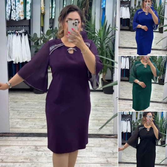 🔥【Оферта за ограничено време】💋【S-5XL】👗 Нова модна рокля, класически дизайн, елегантна и семпла