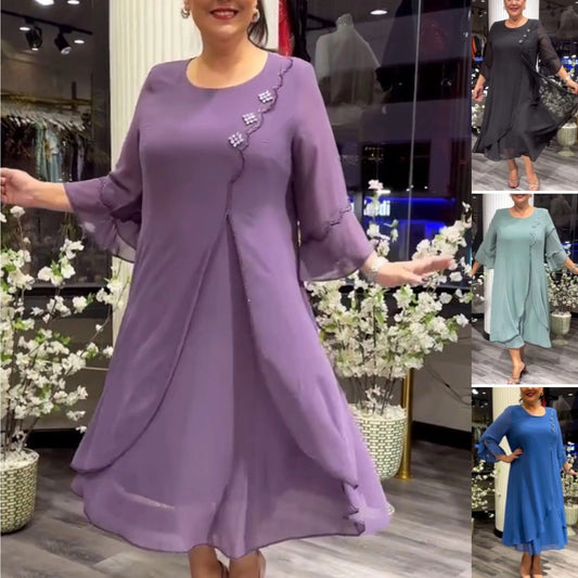 👗【S-5XL】2025 Nowe sukienki z szyfonu wysokiej jakości