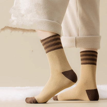 🧦【10 артикула】🎁Плътни памучни зимни чорапи, топли и изолиращи