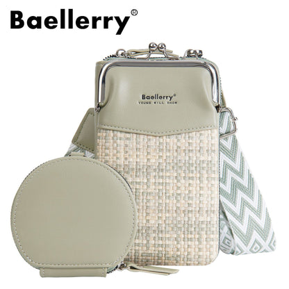 🎁【Купете 1, вземете 1 безплатно】👛Нова чанта за телефон, портфейл и чанта за през рамо от Baellerry в контрастен цвят