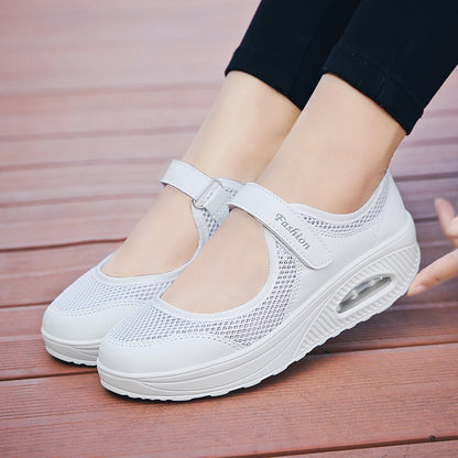【30% OFF】Плътен цвят Mesh единична обувка