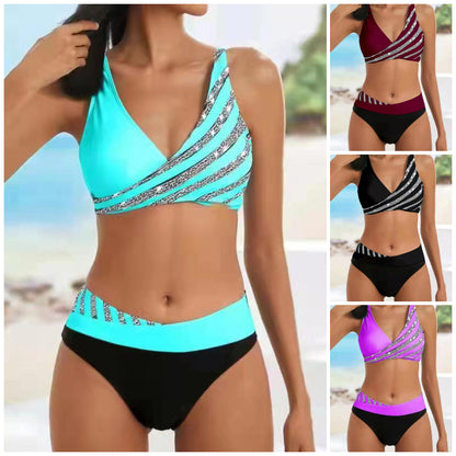 👙【Купете 1, вземете 1 безплатно】👙Дамски комплект бански с щампа, нов, 2025