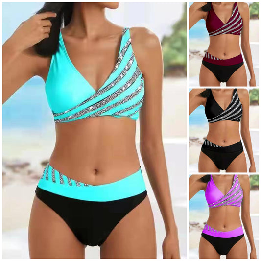 👙【Купете 1, вземете 1 безплатно】👙Дамски комплект бански с щампа, нов, 2025