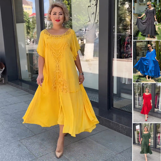 👗💃【S-5XL】2025 Нова широка дамска рокля с голям размер