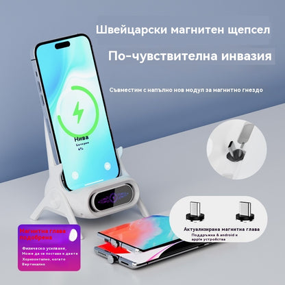 📱Креативно безжично зарядно устройство 2025, поставка за мобилен телефон, малък вертикален стол, поставка за телефон тип „мързелива“, поставка за телевизионна драма