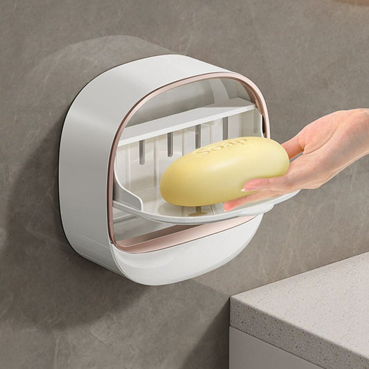 【🎁Купете 1, вземете 1 безплатно】🧼🫧Стенна кутия за сапун без отвор с капак за баня