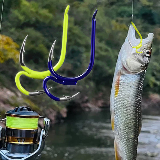 🎣🐟【10/20/30】Двойно остра кука с шипове