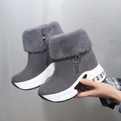 👢【35-43】💕Нови зимни дамски плюшени памучни обувки с дебела подметка